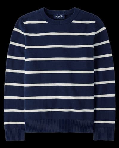 Boys Lightweight Striped Sweater 2