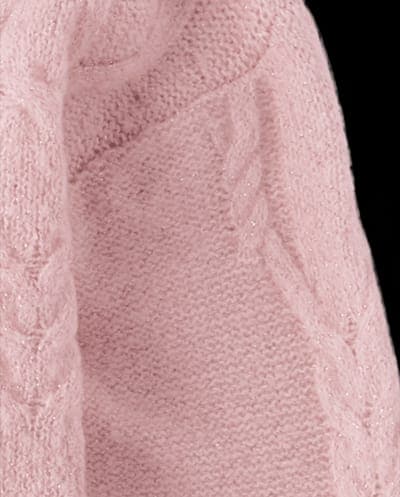 Girls Long Sleeve Cable Knit Cropped Chunky Sweater 3