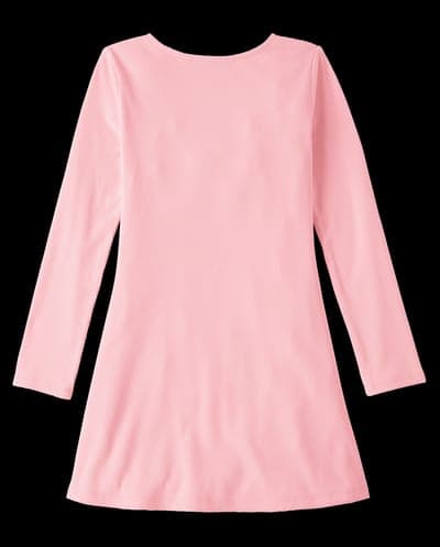Girls Long Sleeve Sueded Rib Shift Dress 3