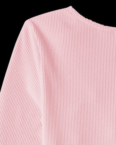 Girls Long Sleeve Sueded Rib Shift Dress 4