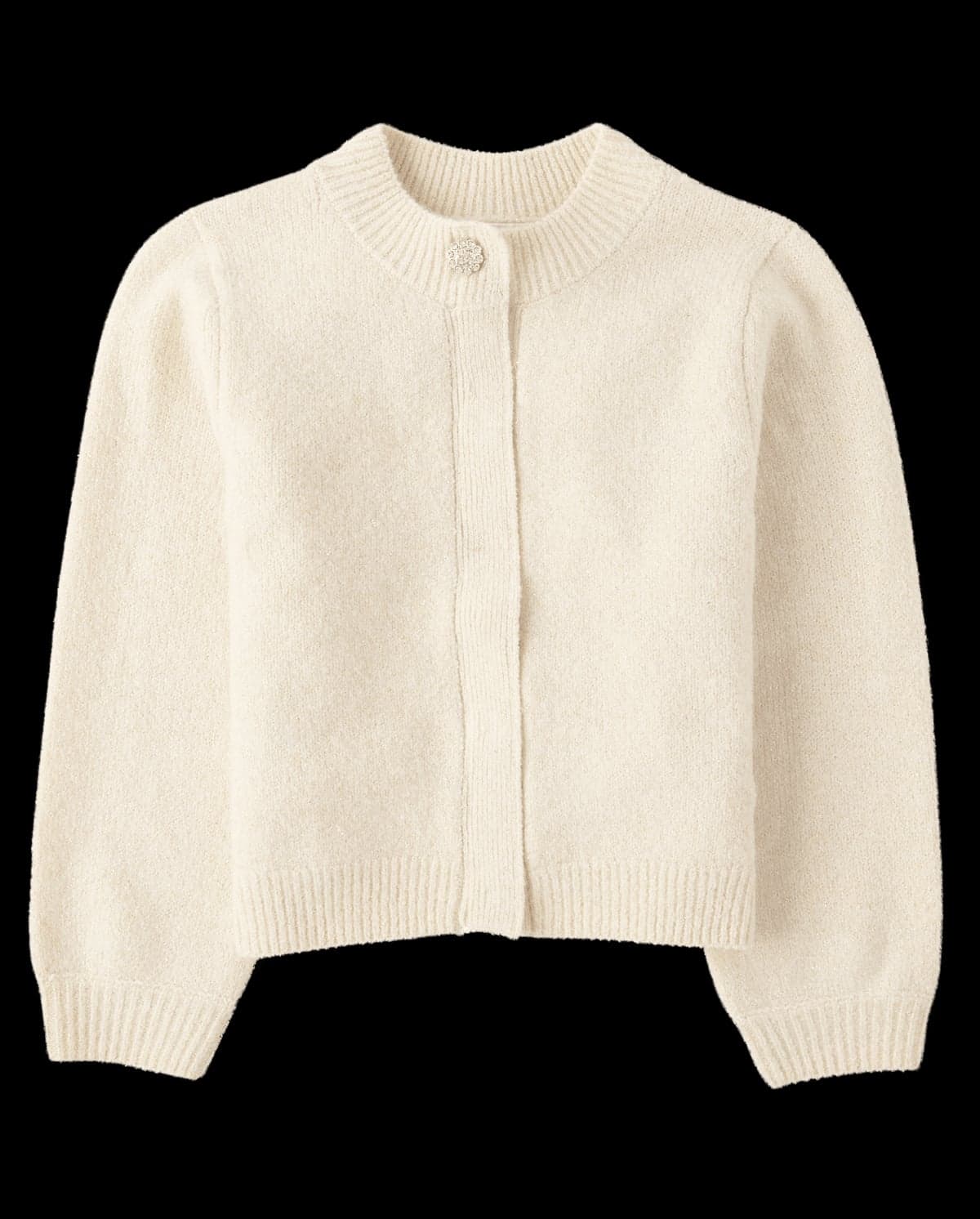 Girls Long Sleeve Shimmer Sweater Cardigan