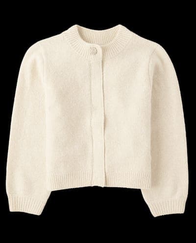 Girls Long Sleeve Shimmer Sweater Cardigan 1