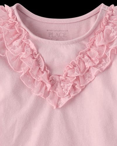 Toddler Girls Long Sleeve Lace Ruffle Top 4