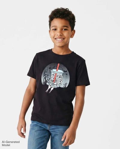 Boys Short Sleeve Halloween Drink Graphic Tee 1