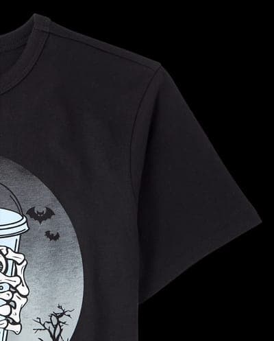 Boys Short Sleeve Halloween Drink Graphic Tee 4