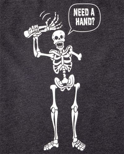 Boys Short Sleeve Halloween Skeleton Hand Graphic Tee 4