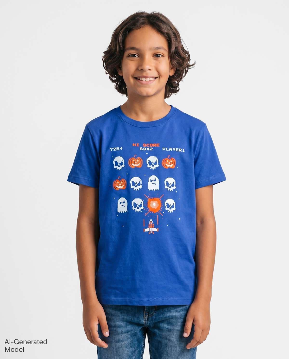 Boys Short Sleeve Halloween Video Game Graphic Tee