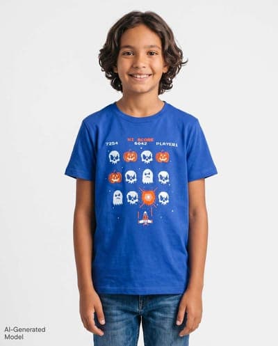 Boys Short Sleeve Halloween Video Game Graphic Tee 1