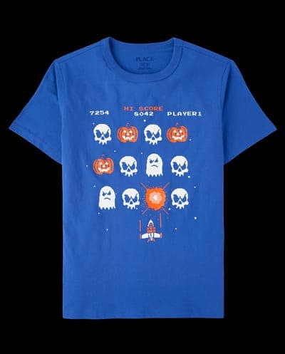 Boys Short Sleeve Halloween Video Game Graphic Tee 2