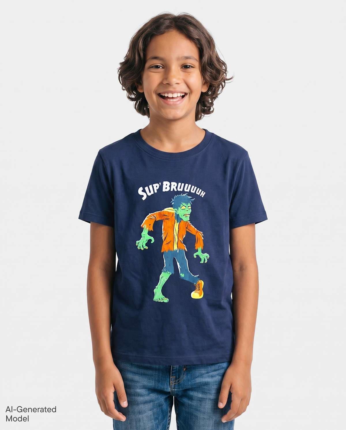 Boys Short Sleeve Halloween Zombie Graphic Tee