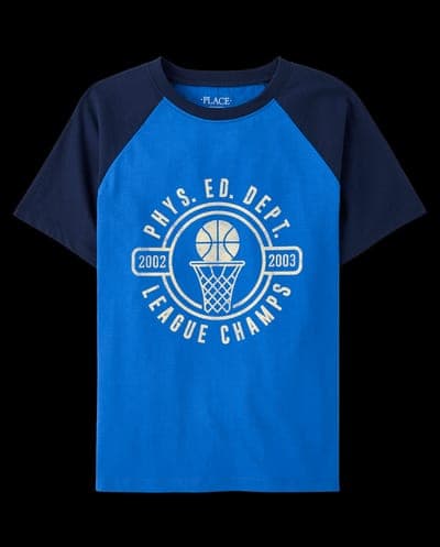 Boys Short Sleeve League Champs Graphic Raglan Tee 1