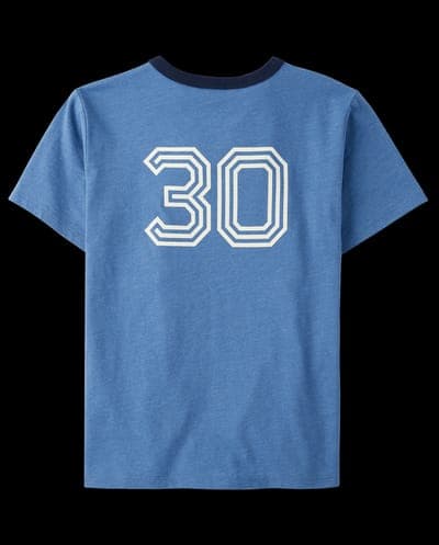 Boys Short Sleeve Varsity Youth League Graphic Front And Back Ringer Tee 2