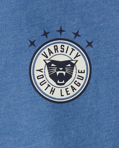 Boys Short Sleeve Varsity Youth League Graphic Front And Back Ringer Tee 3