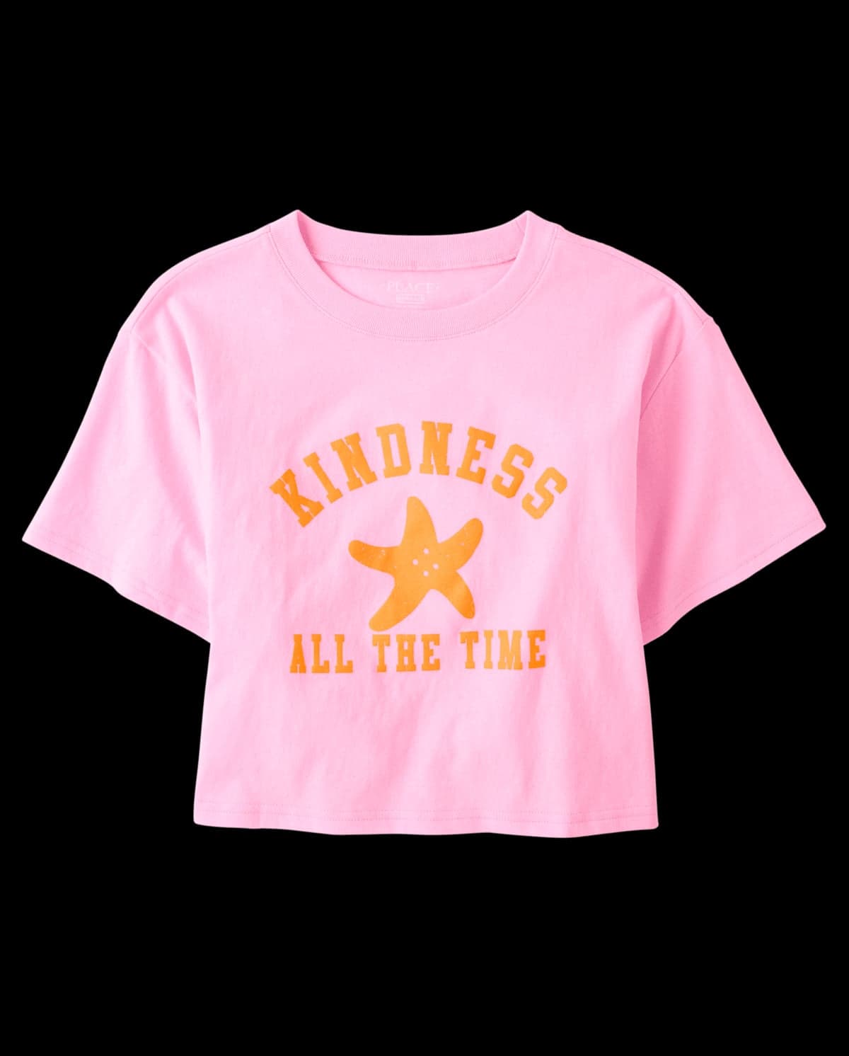 Girls Short Sleeve Kindness Relaxed Cropped Graphic Tee