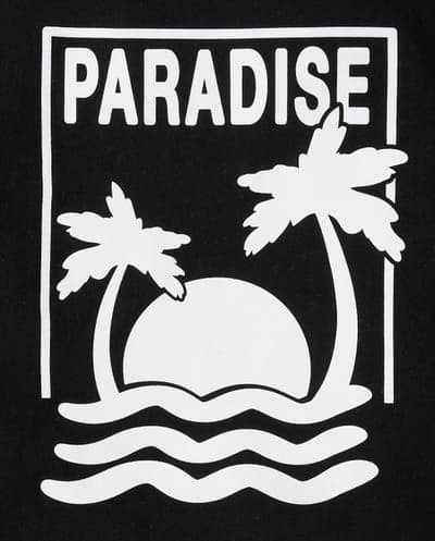 Girls Short Sleeve Paradise Relaxed Cropped Graphic Tee 2