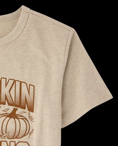 Kids Matching Family Short Sleeve Pumpkin Picking Crew Graphic Tee 5