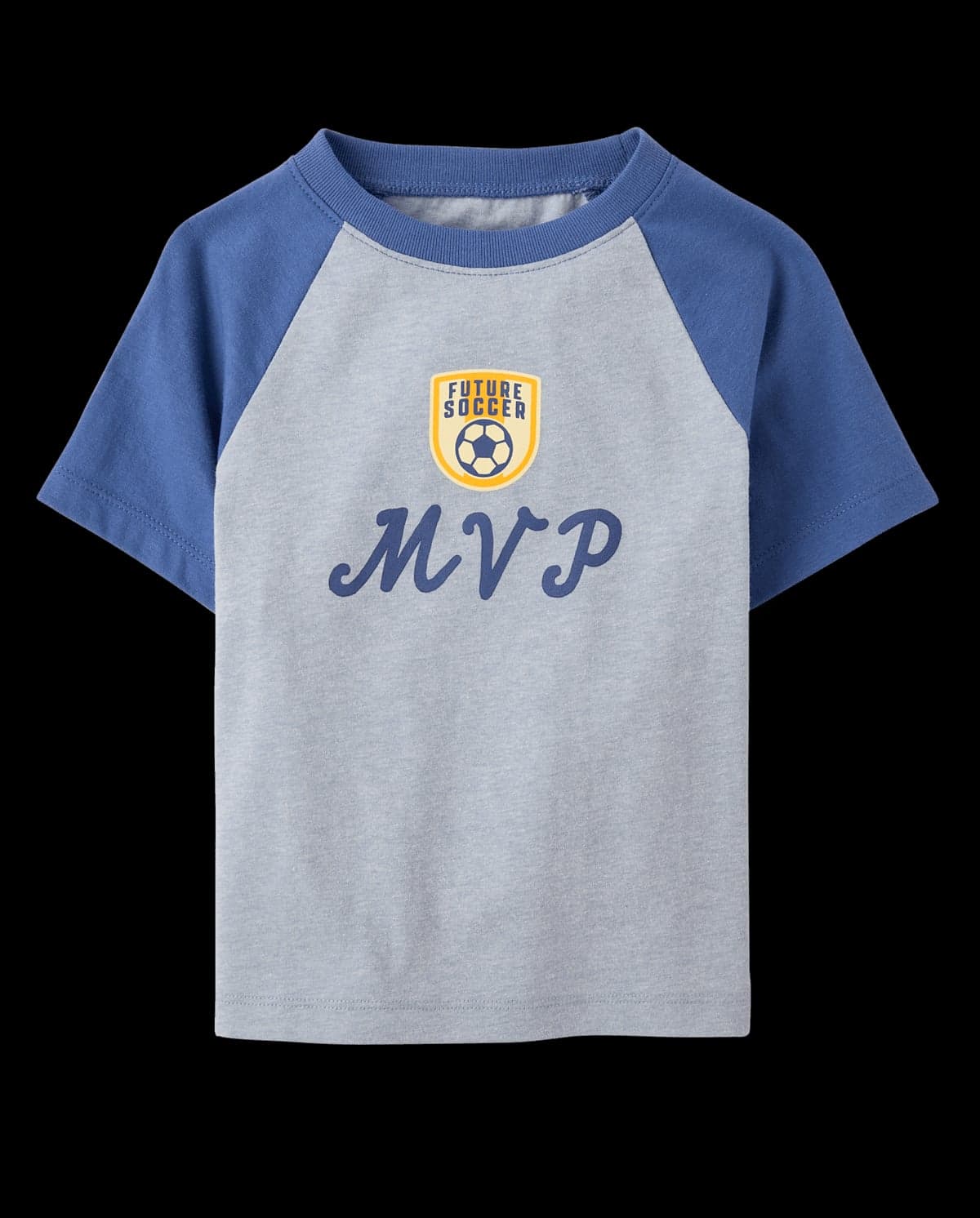 Baby And Toddler Boys Short Raglan Sleeve MVP Graphic Ringer Tee