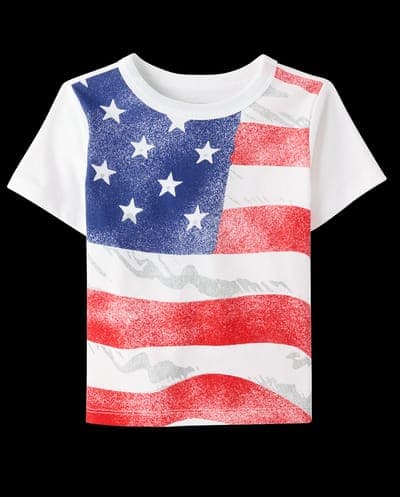 Baby And Toddler Boys Short Sleeve American Flag Graphic Tee 1