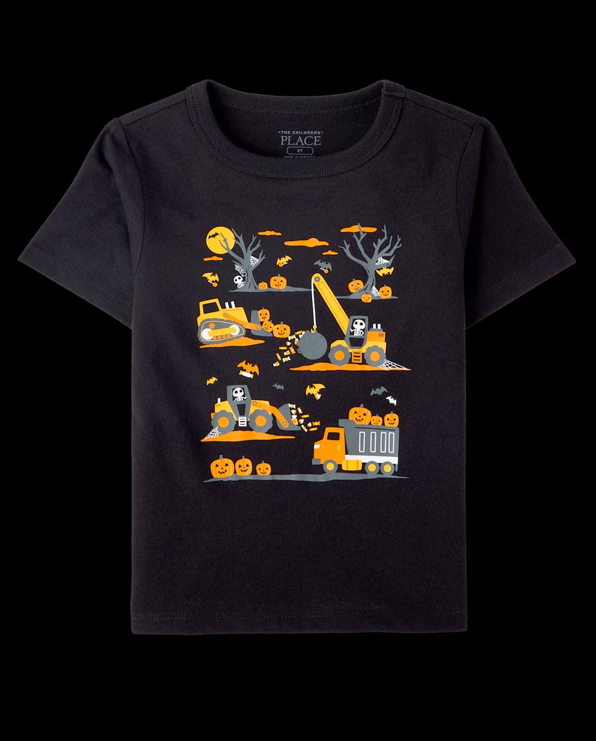 Baby And Toddler Boys Short Sleeve Halloween Vehicles Graphic Tee