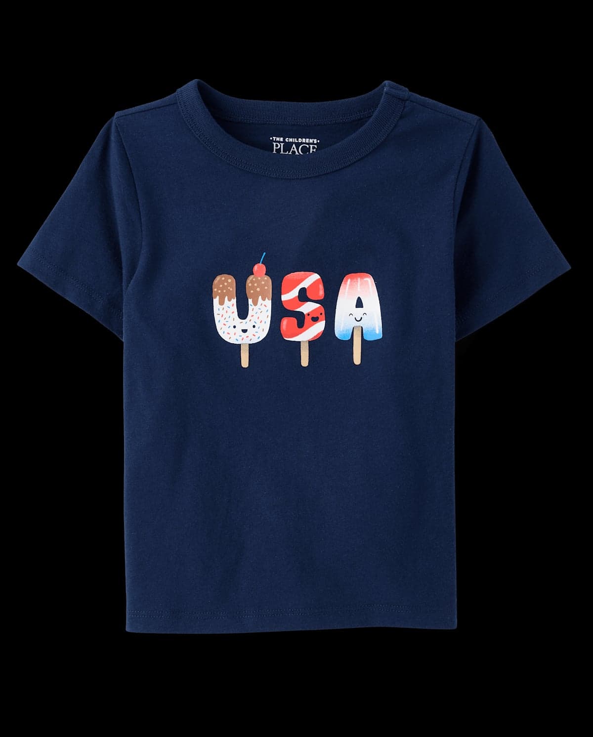 Baby And Toddler Boys Short Sleeve USA Popsicle Graphic Tee
