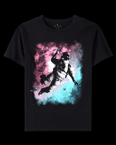 Boys Short Sleeve Astronaut Graphic Tee 2