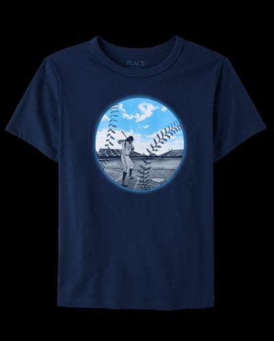 Boys Short Sleeve Baseball Graphic Tee 1