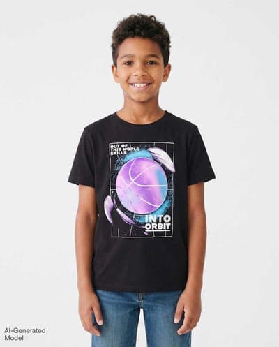 Boys Short Sleeve Basketball Graphic Tee 1