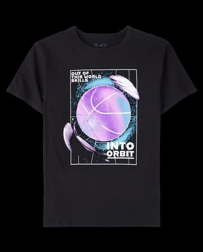 Boys Short Sleeve Basketball Graphic Tee 2