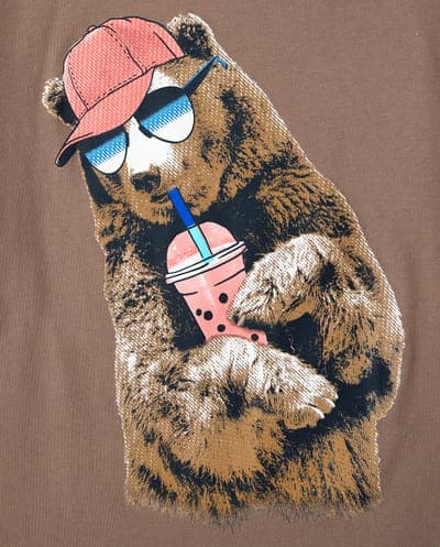 Boys Short Sleeve Bear Graphic Tee 3