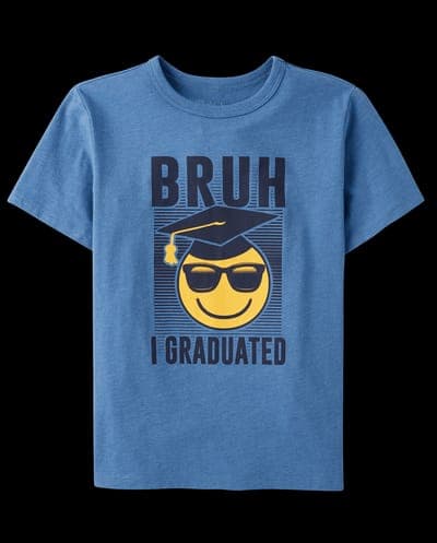 Boys Short Sleeve Bruh I Graduated Graphic Tee 1