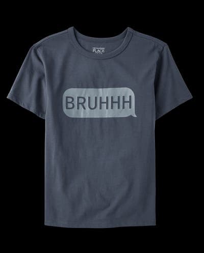 Boys Short Sleeve Bruhhh Graphic Tee 1