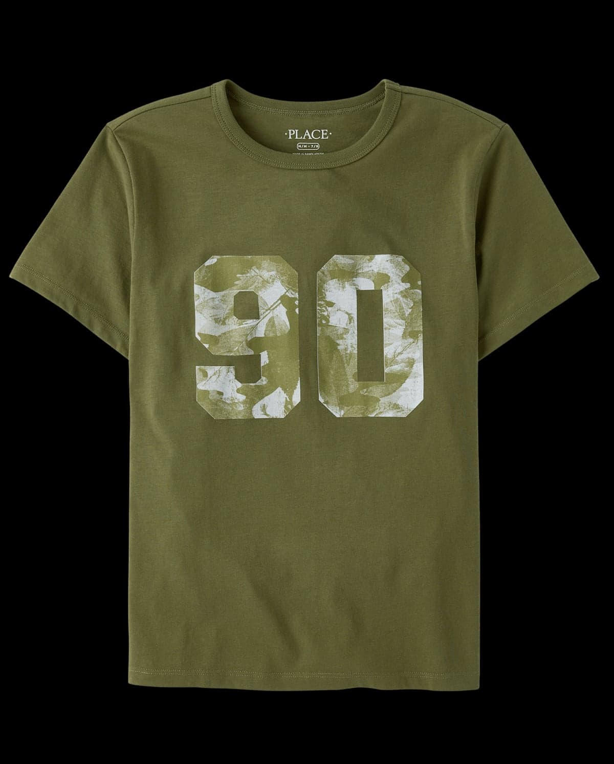 Boys Short Sleeve Camo Varsity Graphic Tee