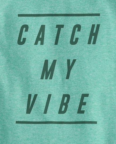 Boys Short Sleeve Catch My Vibe Graphic Tee 2