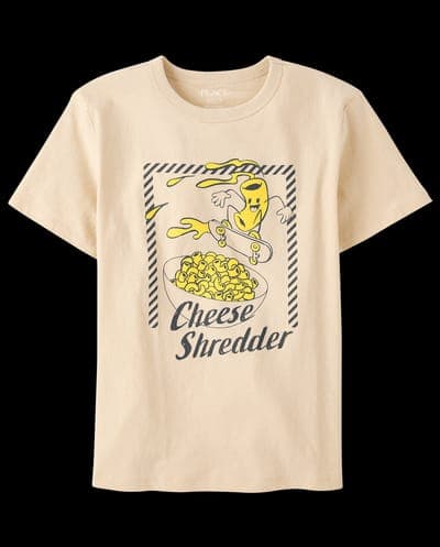 Boys Short Sleeve Cheese Shredder Graphic Tee 1