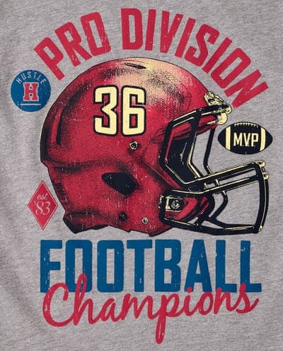 Boys Short Sleeve Football Champions Graphic Tee 3