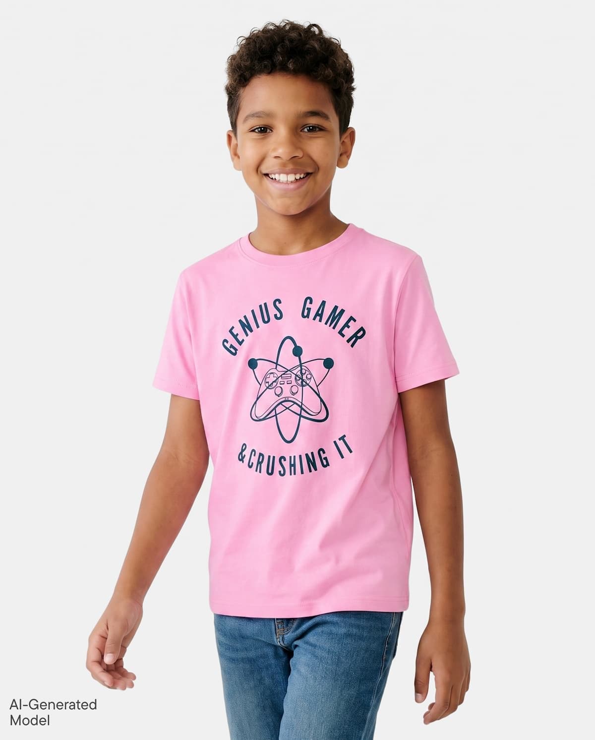 Boys Short Sleeve Genius Gamer Graphic Tee