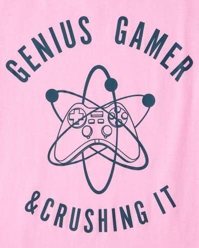 Boys Short Sleeve Genius Gamer Graphic Tee 3