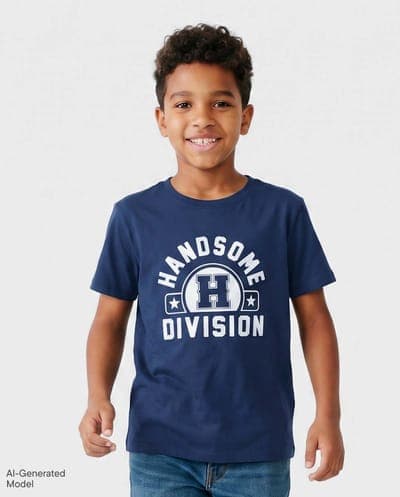 Boys Short Sleeve Handsome Division Graphic Tee 1