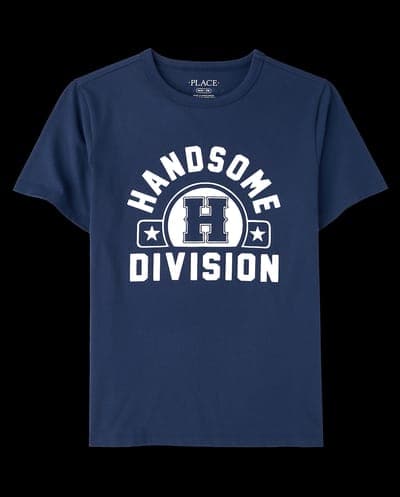 Boys Short Sleeve Handsome Division Graphic Tee 2