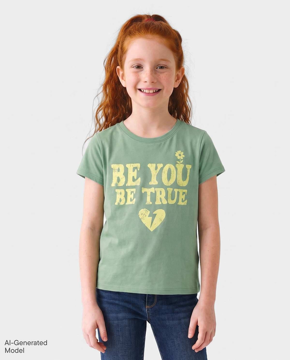 Girls Short Sleeve Be You Graphic Tee
