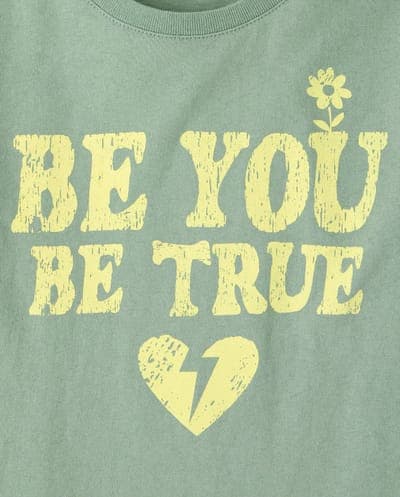 Girls Short Sleeve Be You Graphic Tee 3