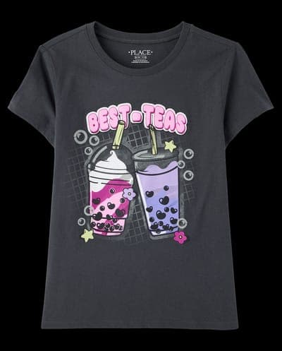 Girls Short Sleeve Best Teas Graphic Tee 2