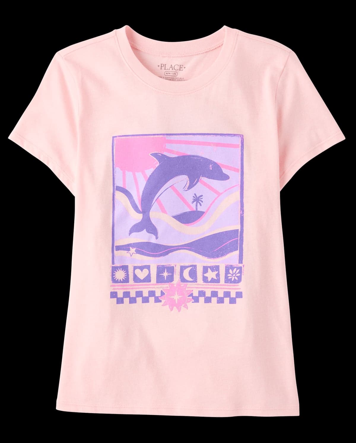 Girls Short Sleeve Dolphin Graphic Tee