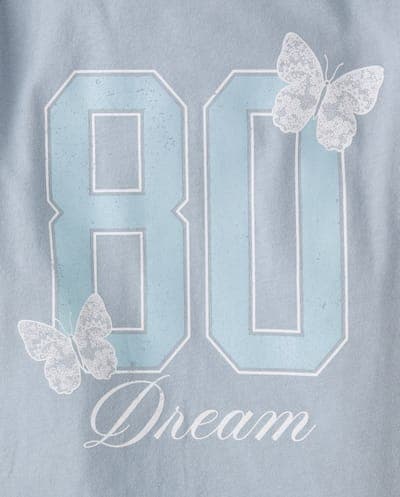 Girls Short Sleeve Dream Varsity Graphic Tee 2