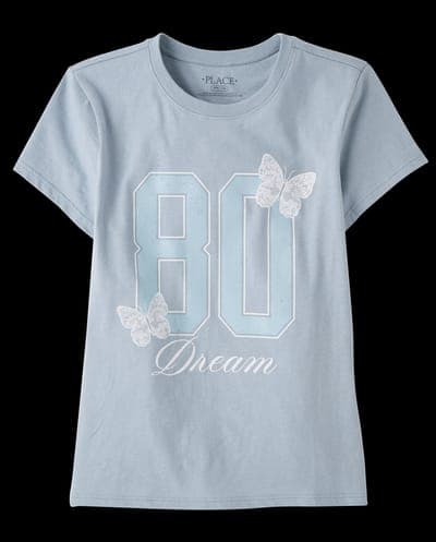 Girls Short Sleeve Dream Varsity Graphic Tee 1