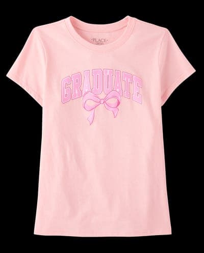 Girls Short Sleeve Graduate Graphic Tee 1