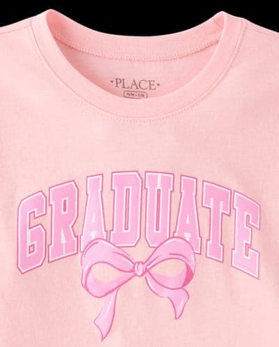 Girls Short Sleeve Graduate Graphic Tee 3