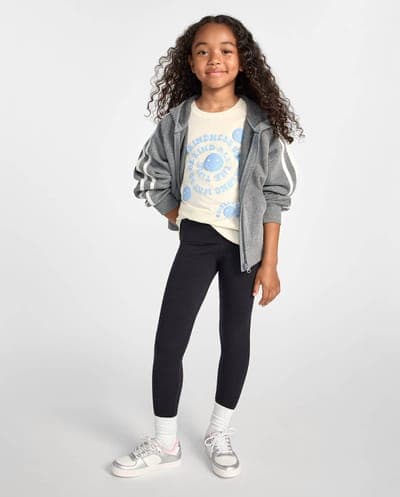 Girls Short Sleeve Kindness Happy Face Graphic Tee 3