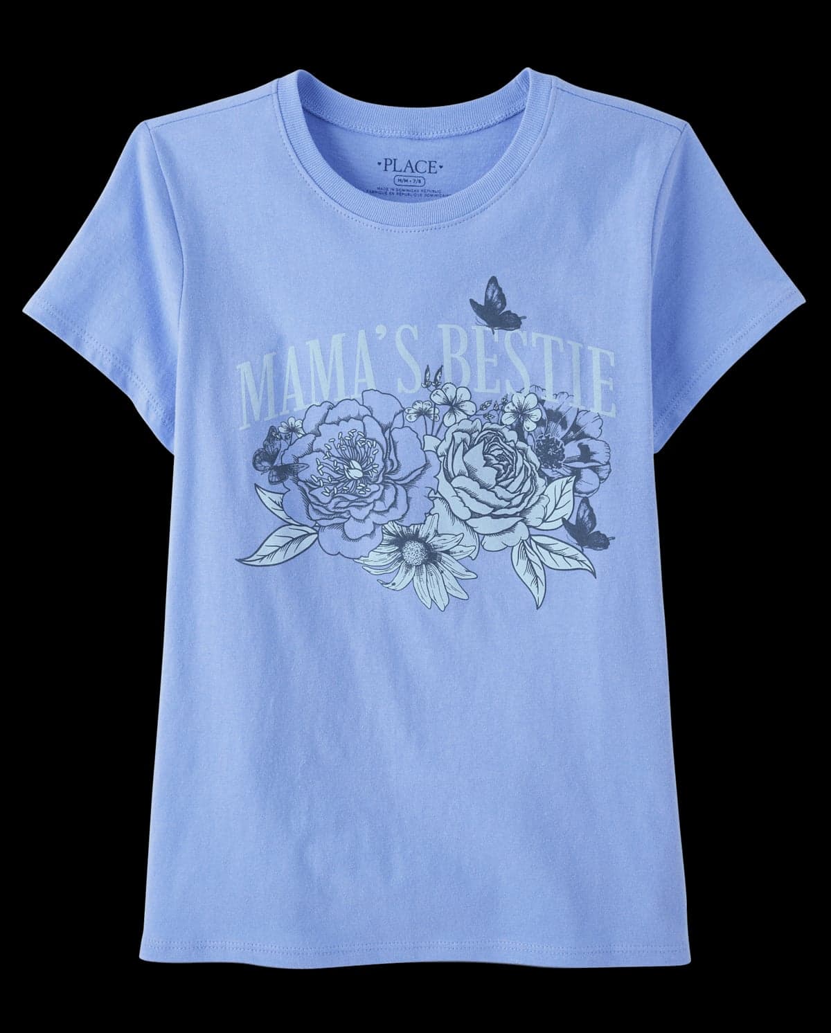 Girls Short Sleeve Mama's Bestie Graphic Tee