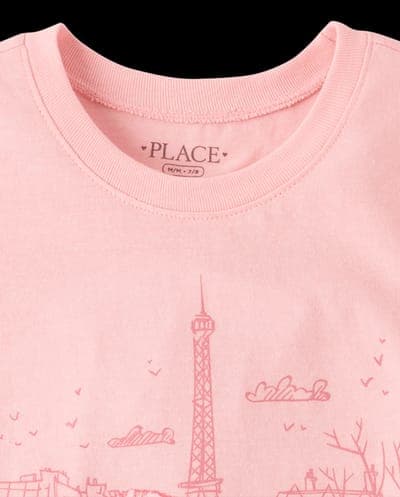 Girls Short Sleeve Poodle Graphic Tee 3